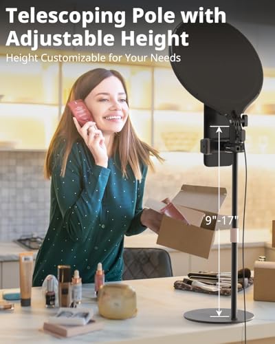 UBeesize 10.5in TBC001 Lighting System with Adjustable Stand and Phone Mount