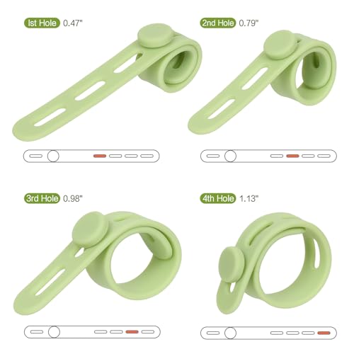 Donruby 24 Count GJ-01 Silicone Cable Ties for Cable Management