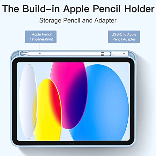Akkerds iPad Case 10.9-Inch & 11-Inch TPU Protection with Pencil Holder - Model A3354/A3355/A3356/A2696/A2757/A2777