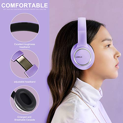 LORELEI X8 Over-Ear Wired Headphones 40mm Dynamic Driver, 20 Hz to 20 kHz Frequency Range, Dark Purple