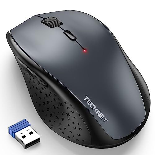 TECKNET Wireless Mouse EWM01002 4800DPI USB Ergonomic Optical 6 Buttons Right-Handed