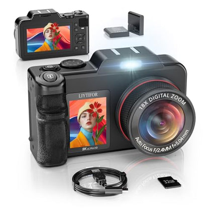 LIYTIFOR 3.5 Inch LR1 80MP 2160p Compact Digital Camera