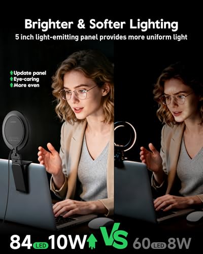 LitONES 5inch V01C Video Light USB 2.0, 11.7oz, 450Lumens, 10-Level Brightness, 5 Color Temperatures, Continuous Illumination