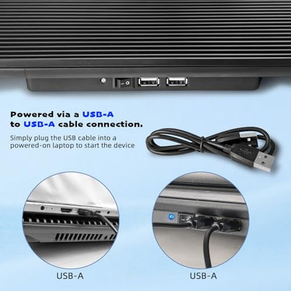 Coolertek 14.96" x 11.02" x 1.42" USB Powered Laptop Cooling Pad HY-288