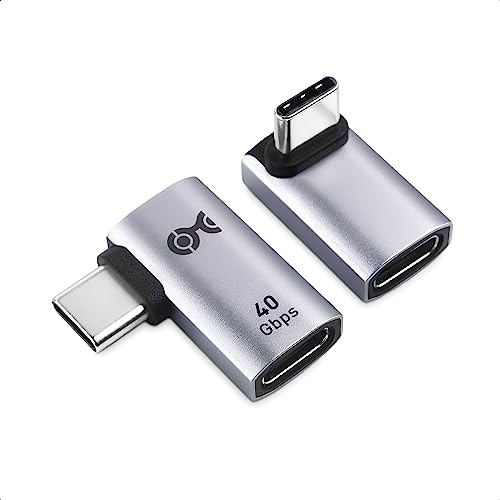 Cable Matters 90 Degree USB-C Adapter Kit Model 201313 Black 40Gbps Data Transfer Laptop and Device Connectivity