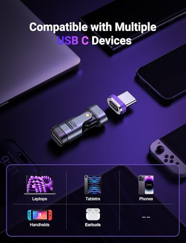 AUFU 2 Count AF-ZJT-CA01 USB Type C Adapter 240W Power Output Compatible with Laptops Smartphones Tablets