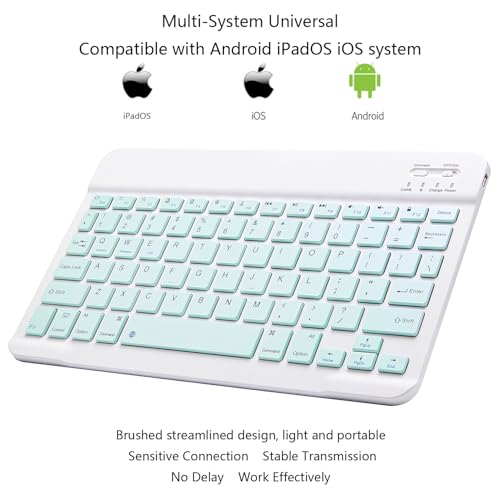 Xukinroy 10 inch JP100 Bluetooth Portable Mini Keyboard QWERTY Scissor-switch Multimedia
