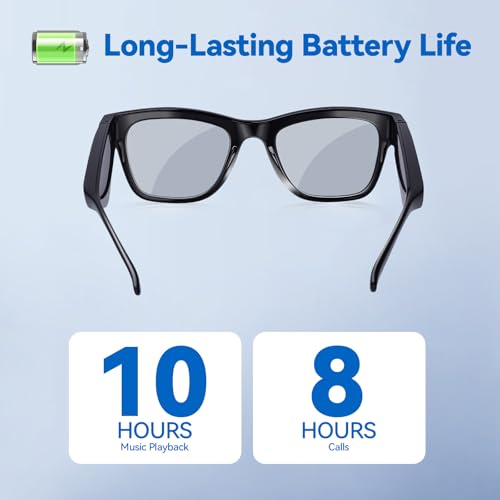 KWENRUN Smart Glasses AI Model B0G4BYN714 Bluetooth - No GPS - Lithium Polymer Battery