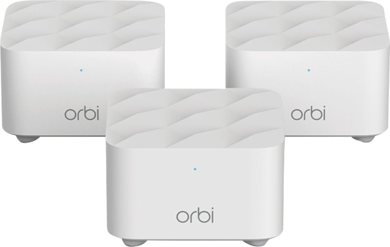 Netgear RBK13 AC1200 Whole Home Mesh WiFi System Router Model RBK13-100NAS Dual-Band 4500 sq ft Coverage