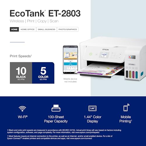 Epson EcoTank ET-2803 5760 x 1440, Inkjet, All-in-One Printer
