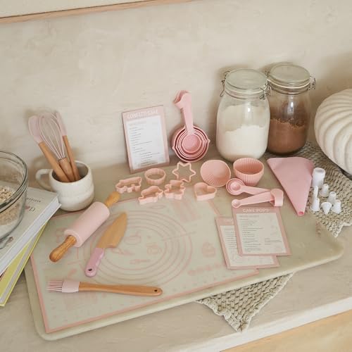 ZICOTO Large zic-bakset-pink_24-263a Kitchen Utensils Set for Kids
