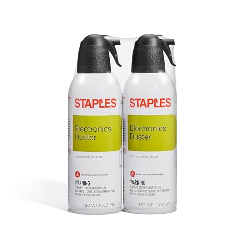 STAPLES 10 Fluid Ounces SPL10EN-2-CC Compressed Air Duster 2-Pack