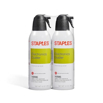 STAPLES 10 Fluid Ounces SPL10EN-2-CC Compressed Air Duster 2-Pack