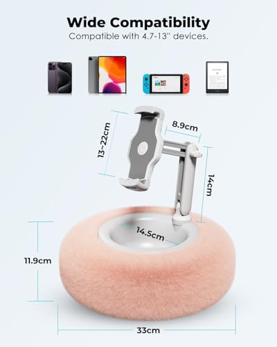 Viozon 1.91 lbs 209z Universal Tablet Stand Ergonomic 360° Adjustable Holder Detachable Design