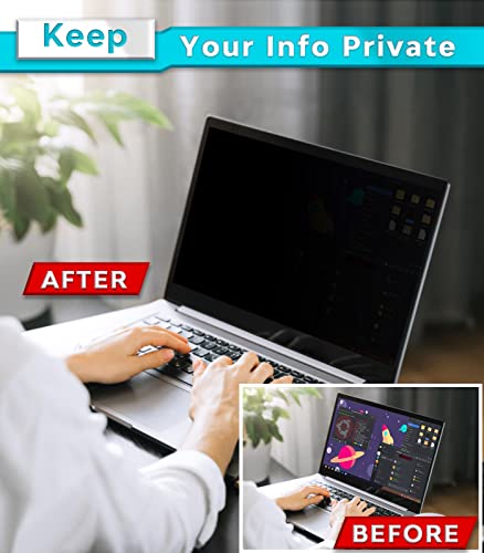 PYS 17.3" Laptop Anti-Glare Privacy Screen Filter - 16:9 Aspect Ratio - Lightweight - Easy Installation