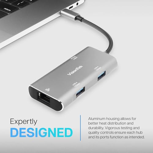 VisionTek USB-C Hub 3 Ports Laptop Adapter Model 901538