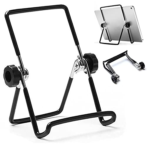 VOVIGGOL Foldable Tripod Tablet Holder, Compatible with 5.5-12.9" Devices, Adjustable Non-Slip Metal Cradle