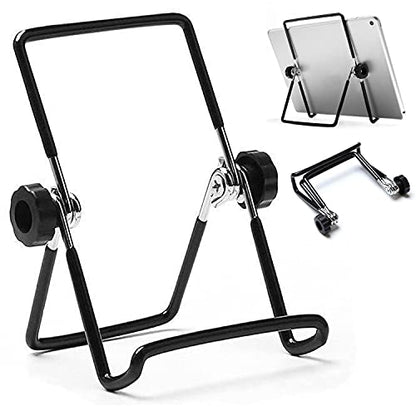 VOVIGGOL Foldable Tripod Tablet Holder, Compatible with 5.5-12.9" Devices, Adjustable Non-Slip Metal Cradle