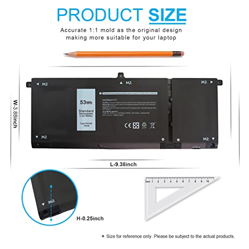 53Wh H5CKD 15V Laptop Battery for Dell Inspiron 7500 Series & Latitude 3400 Series