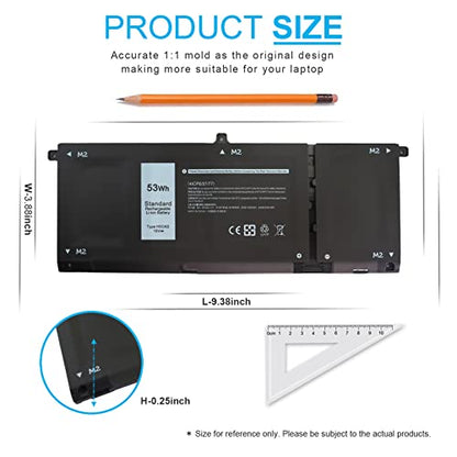 53Wh H5CKD 15V Laptop Battery for Dell Inspiron 7500 Series & Latitude 3400 Series