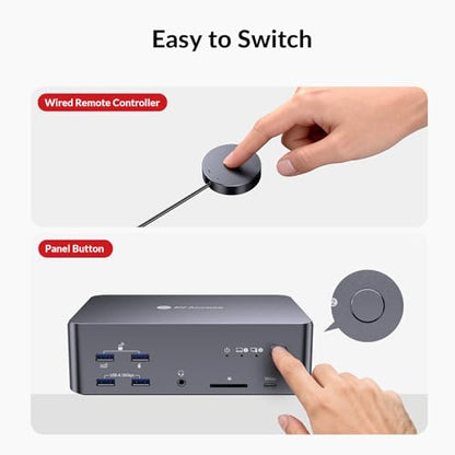 AV Access 8K KVM Switch 3 Monitors 1 Desktop & 1 Laptop iDock B23 8K 30Hz HDMI 2.0 2-way