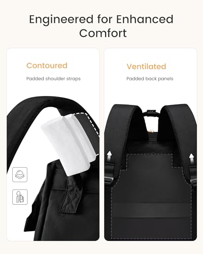 LOVEVOOK 15.6 inch Laptop Backpack Minimalist Black