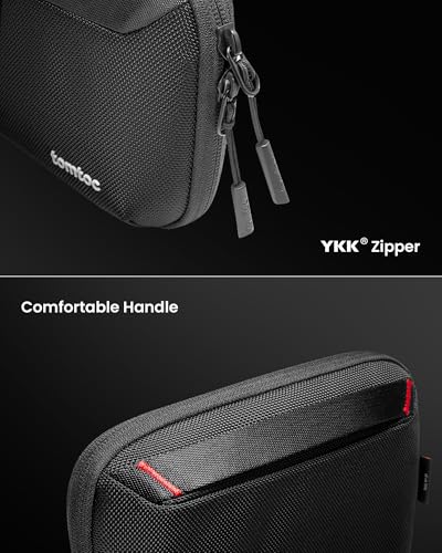 tomtoc S T13S1D1 Zipper Cable Organizer Pouch, Black, Nature Pattern, 2.11 Liters Capacity