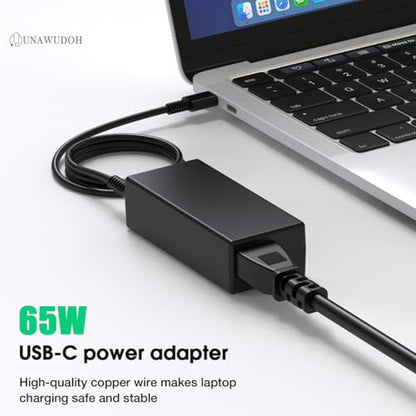 UNAWUDOH 65W USB Type C Laptop Charger SM65CL-01 240V 50-60Hz Charger for Laptops