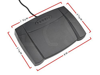 Executive Communication Systems 1.9 x 8 x 7.6 inches 187630 Foot Switch USB Controller 3-Way Circuit Surface Mount
