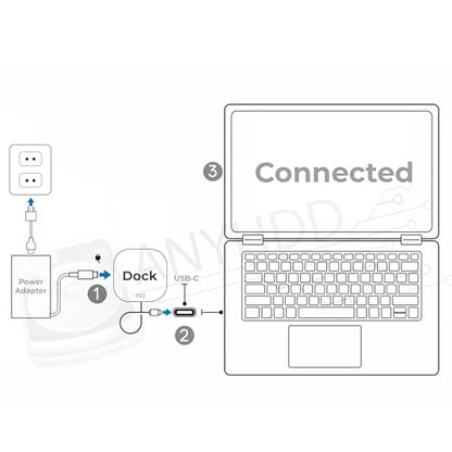 ANYHDD 120W 5TW10AA Docking Station USB 3.0 HDMI DisplayPort USB Type C