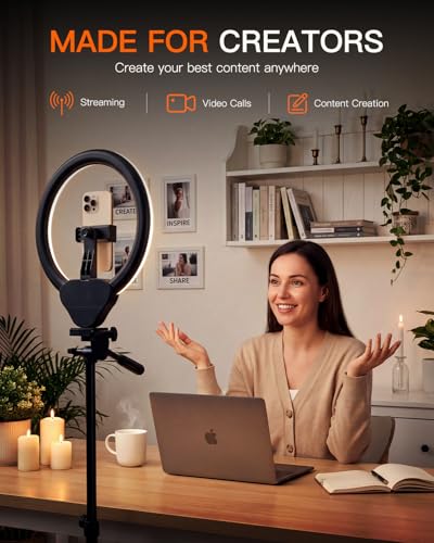 SENSYNE 50" Sensyne LED Ring Light & Tripod Stand for Smartphones - USB Connectivity - Waterproof - 110 Grams