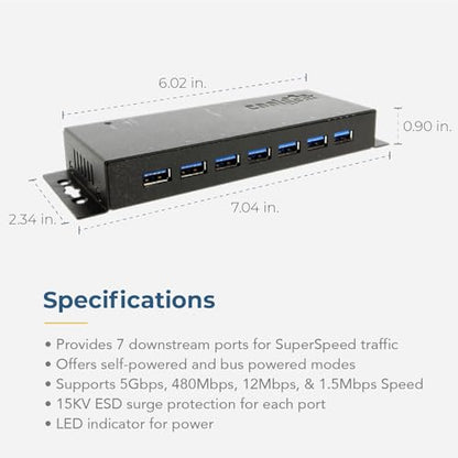 Coolgear 7-Port USB 3.0 Hub CG-7U3DS