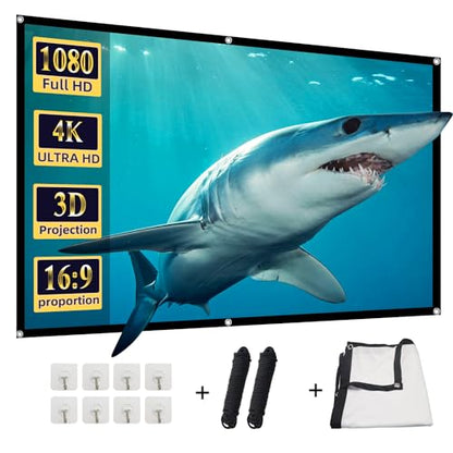 DUYIKJ 84 Inch 16:9 Projection Screen Manual Polyester Mat
