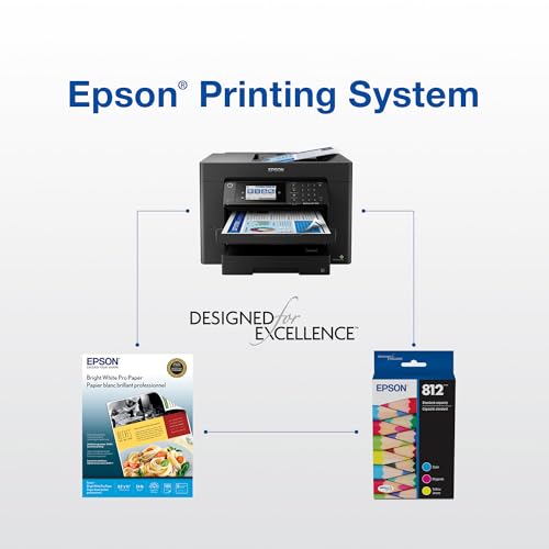Epson 812 T812XL-BCS High Capacity Ink Cartridge Combo, Black and Color - Compatible with WF-7310, WF-7820, WF-7840, EC-C7000