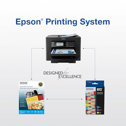 Epson 812 T812XL-BCS High Capacity Ink Cartridge Combo, Black and Color - Compatible with WF-7310, WF-7820, WF-7840, EC-C7000