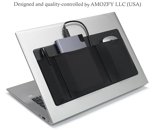 AMOZIFY 3-Pocket Adhesive Storage Pouch for Portable Electronics
