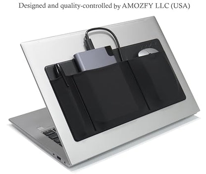 AMOZIFY 3-Pocket Adhesive Storage Pouch for Portable Electronics