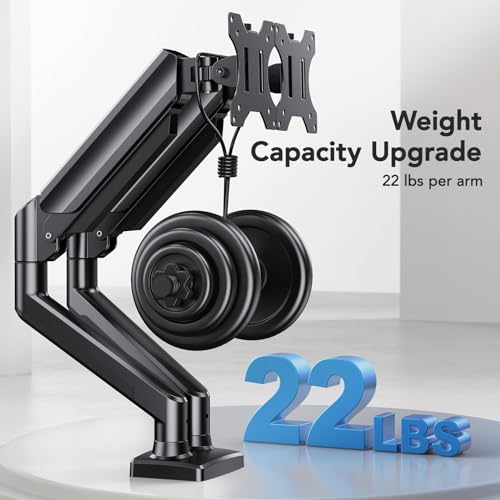 HUANUO 32 Inch Dual Monitor Arm HNDS18 Mount Adjustable Height Tilt Swivel VESA 75mm 100mm