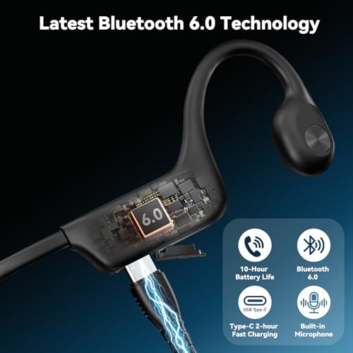 Fanisic X8 Open Ear Bluetooth Headphones Wireless 10hrs Playback IPX5 Sweatproof Design