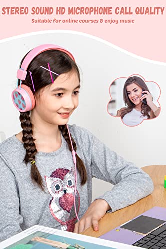 New Bee KH20 Wired Kids Headphones with HD Microphone and Volume Limiting Functionality for Educational Use