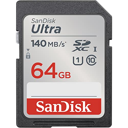 SanDisk 64GB Ultra SDXC UHS-I Memory Card - 64GB, 140MB/s Read Speed, Class 10, SD Card - SDSDUNB-064G-GN6IN