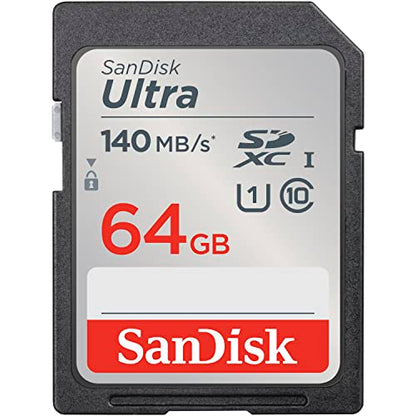 SanDisk 64GB Ultra SDXC UHS-I Memory Card - 64GB, 140MB/s Read Speed, Class 10, SD Card - SDSDUNB-064G-GN6IN