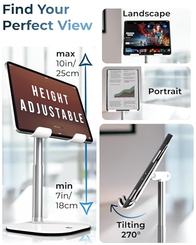 COOPER 7-10inch Adjustable Stand CPR238BLK129 Tablet Holder Compatible with Devices up to 4.4lb