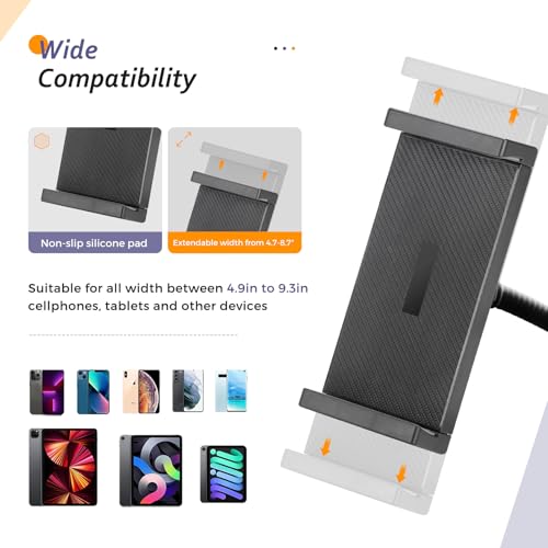 Aureday 67 Inch 67iPadStand Adjustable Tripod Stand for Tablets and Smartphones