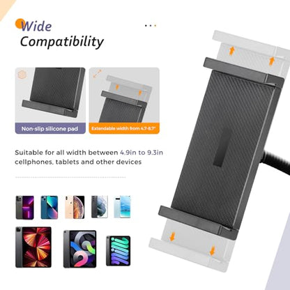 Aureday 67 Inch 67iPadStand Adjustable Tripod Stand for Tablets and Smartphones