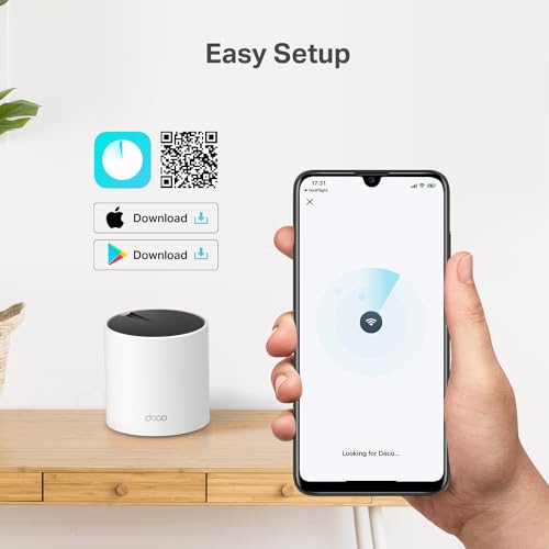 TP-Link Deco X55 Pro (3-Pack) Mesh Wi-Fi 6 AX3000 Whole Home System - Coverage Up to 6500 Sq.Ft, 2x2.5G Ports