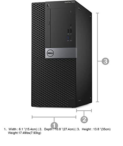 Dell 7050 Mini Tower Desktop Intel i7-7700 3.6GHz 32GB DDR4 1TB SSD + 2TB HDD Windows 11 Pro