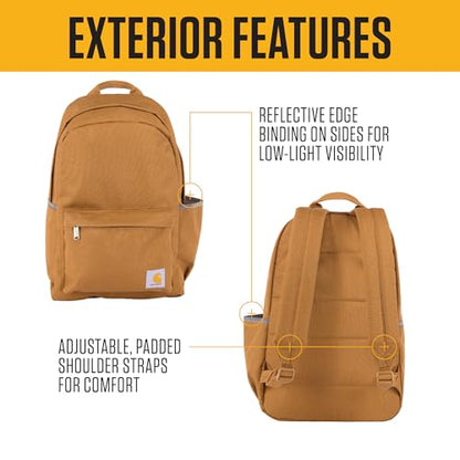 Carhartt 21L Classic Laptop Backpack Black 600-Denier Water-Resistant Polyester