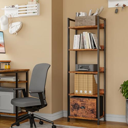 Furologee 5 Tier Shelf CTBS-5T-006 Freestanding Indoor Wood Organizer