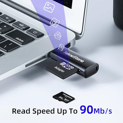 Teknostone 64GB Micro SDXC Flash Memory Card UHS-I Class 10 90MB/s Read 50MB/s Write